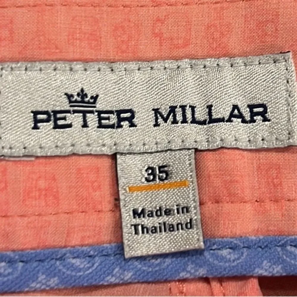 Peter Millar coral color 10” shorts size 35 - Picture 5 of 7